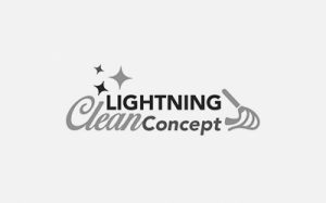 logo lightning clean concept